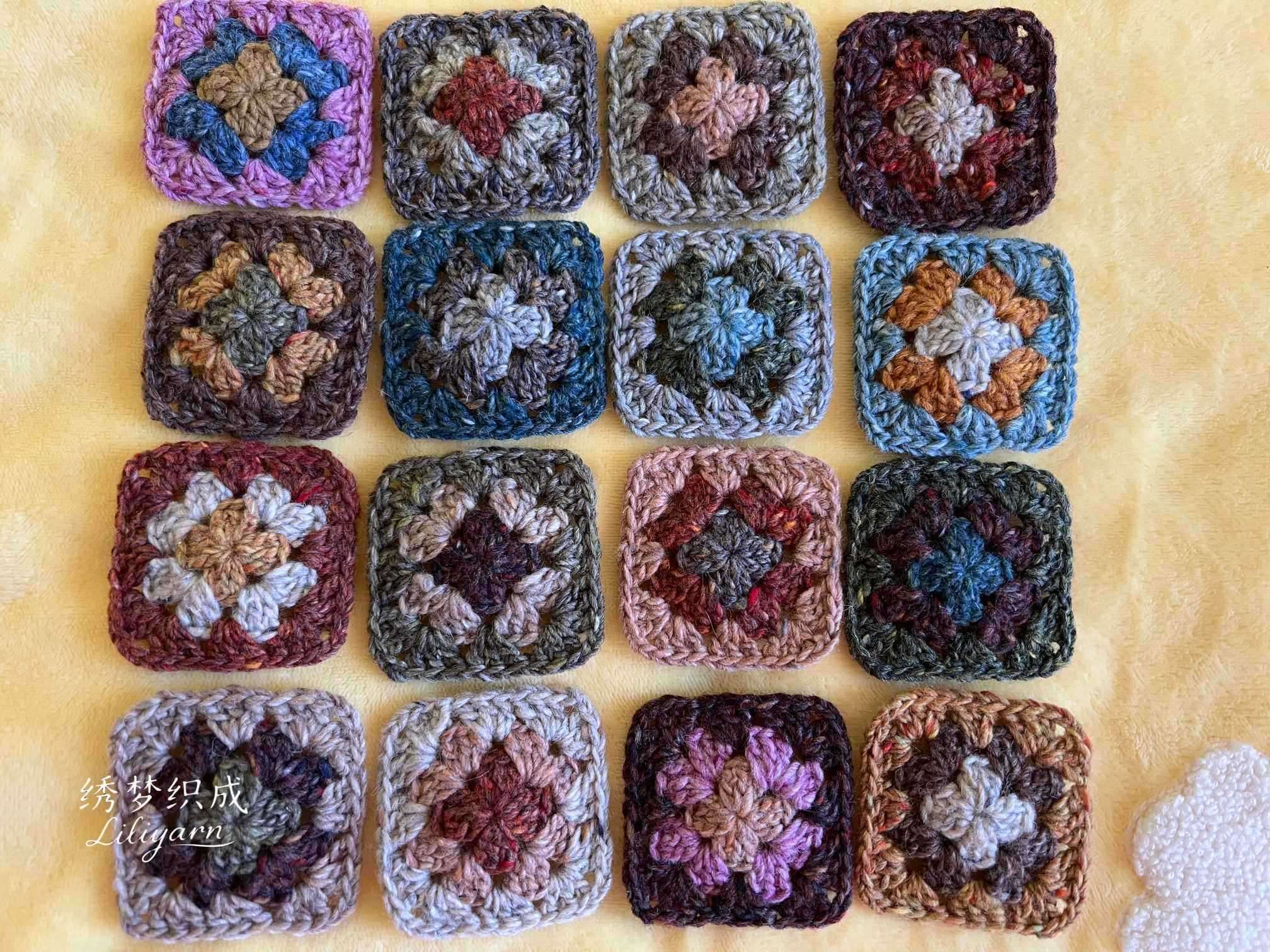 一时兴起勾了一些祖母格花片