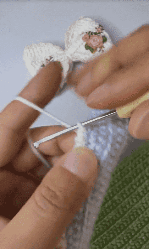 倒钩引拔针的钩织方法